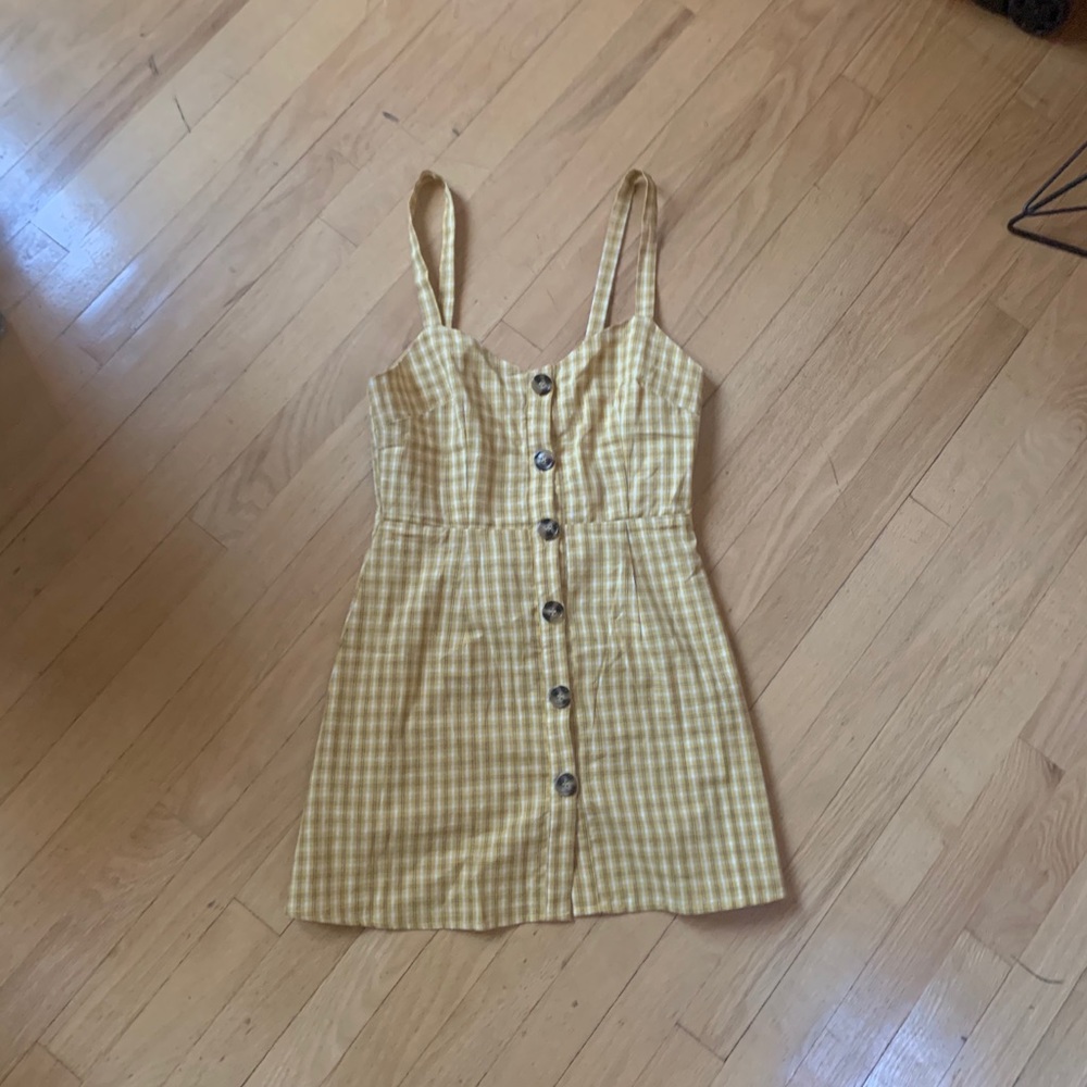 Superdown Millie Button-Up Plaid Mini Dress